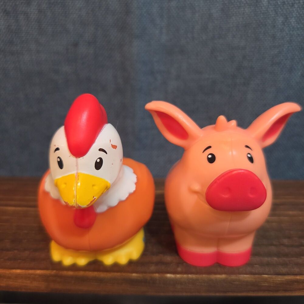 Fisher Price Little People Farm Animal Lot 2 Chicken Pig 2018